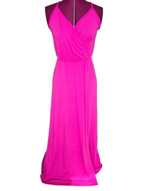NWT Nine.Eight Pink Spaghetti-Strap Faux-Wrap Maxi Dress Size S Casual Vacation